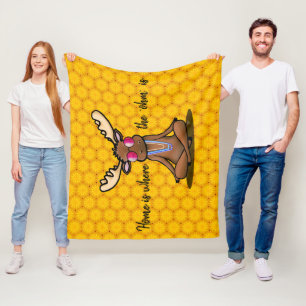 Mediteren Moose KiniArt Fleece Deken