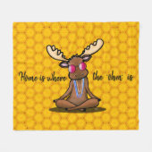 Mediteren Moose KiniArt Fleece Deken (Voorkant (Horizontaal))