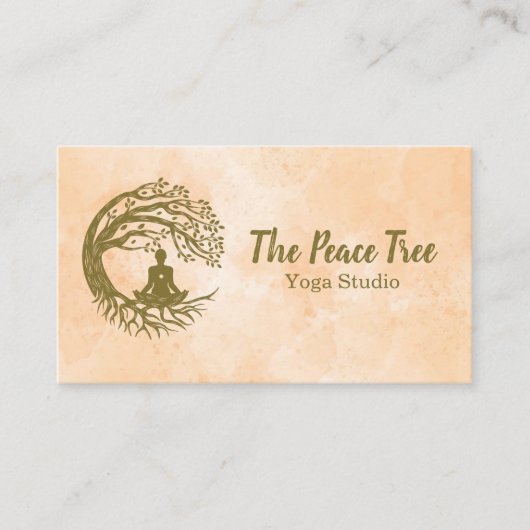 Mediteren onder de boom Logo | Yoga Visitekaartje (Voorkant)