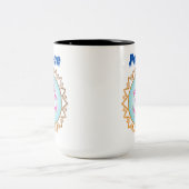 Mediteren op vrede tweekleurige koffiemok (Center)