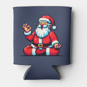 Mediteren Santa Relaxing Pixel Art Holiday Design Blikjeskoeler (Voorkant)