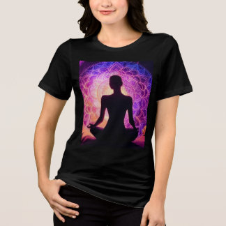 Mediteren Silhouette T-shirt - Spiritueel Mandala