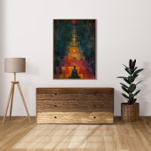 Mediteren Yogi voordat Chakra gekleurde trappen ve Poster