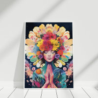 Mediterend Meisje Bloemen Universum
