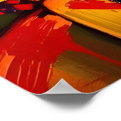 Mediterende Boeddha Kleurrijke Abstracte Kunst Sch Poster (Hoek)