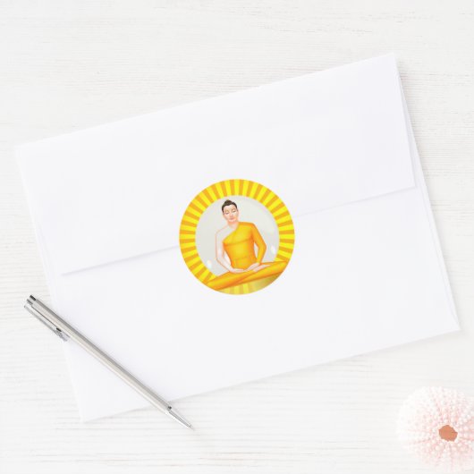 Mediterende Boeddha sticker (Envelop)