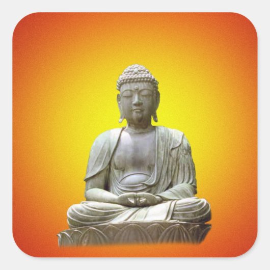 Mediterende Boeddha sticker (Voorkant)