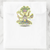 Mediterende creativiteit ronde sticker (Tas)