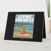 Mediterende monnik mindfulness metta liefdevolle v kaart (Achterkant)