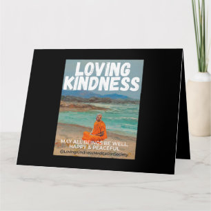 Mediterende monnik mindfulness metta liefdevolle v kaart