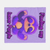 mediterende paarse luiaard Het vinden van mijn Inn Fleece Deken (Voorkant (Horizontaal))