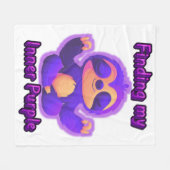 mediterende paarse luiaard Het vinden van mijn Inn Fleece Deken (Voorkant (Horizontaal))