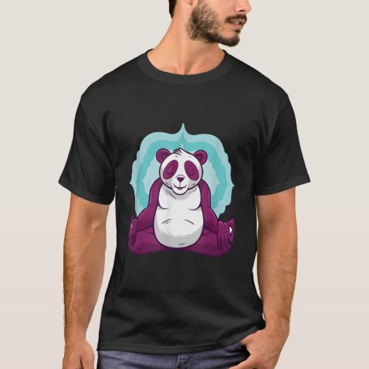 Mediterende Panda Beer T-shirt (Voorkant)
