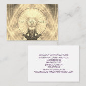 Mediterende shaman omringd door lichte hartslag visitekaartje (Voorkant / Achterkant)