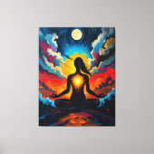 Mediterende vrouw Abstract Canvas Afdruk (Voorkant)