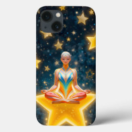 Mediterende vrouw op een heldere ster Case-Mate iPhone case