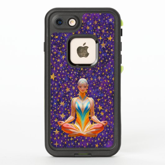 Mediterende vrouw & sterrenpatronen iPhone 8/7 Hoe (Achterkant)