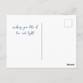 Mediterende Yoga Hemelse Wolken Blush Roze Blauw Briefkaart (Achterkant)