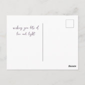 Mediterende Yoga Hemelse Wolken Blush Roze Blauw Briefkaart (Achterkant)