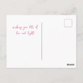 Mediterende yoga meisje, kristallen levendige kleu briefkaart (Achterkant)