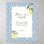 Mediterraan Amalfi Capri Baby shower Mimosa Bar Poster (Voorkant)