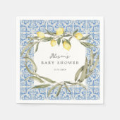 Mediterraan Amalfi Capri Baby shower Servet (Voorkant)