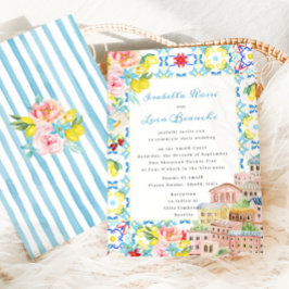 Mediterraan Amalfi Italiaans tegels Huwelijk Kaart