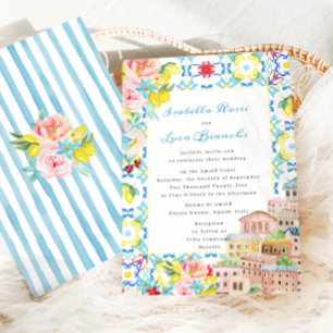 Mediterraan Amalfi Italiaans tegels Huwelijk Kaart