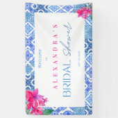 Mediterraan Amalfi Tegels Vrijgezellenfeest Banner (Verticaal)