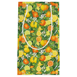 Mediterraan Aquarel Citrus Citroenen & Sinaasappel Klein Cadeauzakje