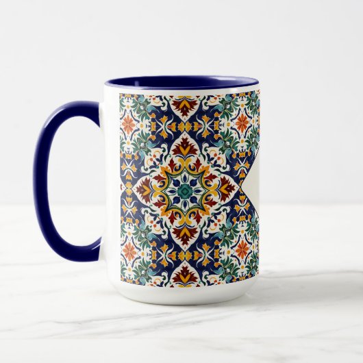 Mediterraan azulejo Turkse tegels monogram Mok (Links)