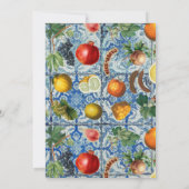 Mediterraan Baby shower met blauwe witte mozaïek Kaart (Achterkant)