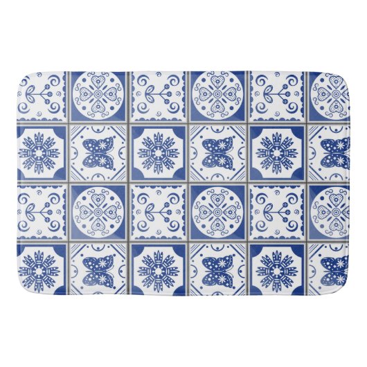 mediterraan blauw badmat (Voorkant)