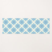 Mediterraan Blauw Bloemen Tegel Patroon Yogamat (Voorkant (horizontaal))