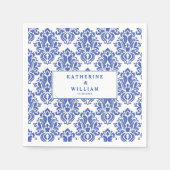 Mediterraan Blauw en witte tegels  patroon Servet (Voorkant)