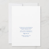 Mediterraan Blauw & Gele Citroenen Bruidsdiner Kaart (Achterkant)