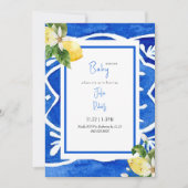 mediterraan blauw modern kleurrijk Baby shower IV Kaart (Voorkant)