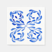 mediterraan blauw servet (Voorkant)