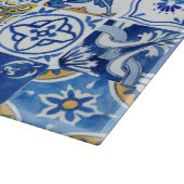 Mediterraan Blauw, Wit & Geel Zomerpatroon Snijplank (Hoek)