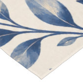 Mediterraan blauwe aquarel blad tablecloth tafelkleed (Gekanteld)