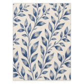 Mediterraan blauwe aquarel blad tablecloth tafelkleed (Voorkant)