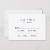 Mediterraan Blauwe Griekse Sleutel Trouwreactie RS Kaart (Voorkant)