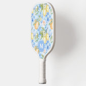 Mediterraan blauwe tegel Limoncello monogram naam Pickleball Paddle (Links)