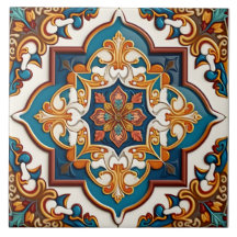 -mediterraan Blauwgroen Blauw Bruin