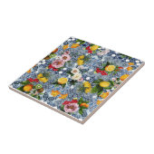 Mediterraan Bloemmotief Tegeltje (Zijkant)