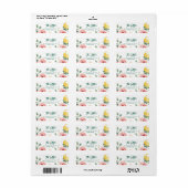 Mediterraan Blush Roos & Citroen Trouw Etiket (Full Sheet)