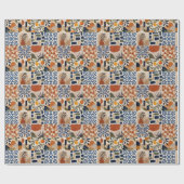 Mediterraan Boho-tegelpatroon Cadeaupapier (Vlak)