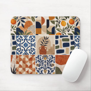 Mediterraan Boho-tegelpatroon Muismat