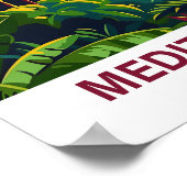 Mediterraan bos illustratie reizen poster (Hoek)