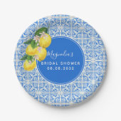 Mediterraan Bruidsfeest met Citroen Papieren Bordje (Voorkant)